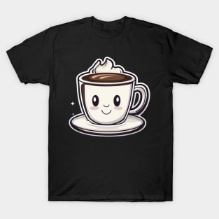 Happy cute coffee cup smiling T-Shirt